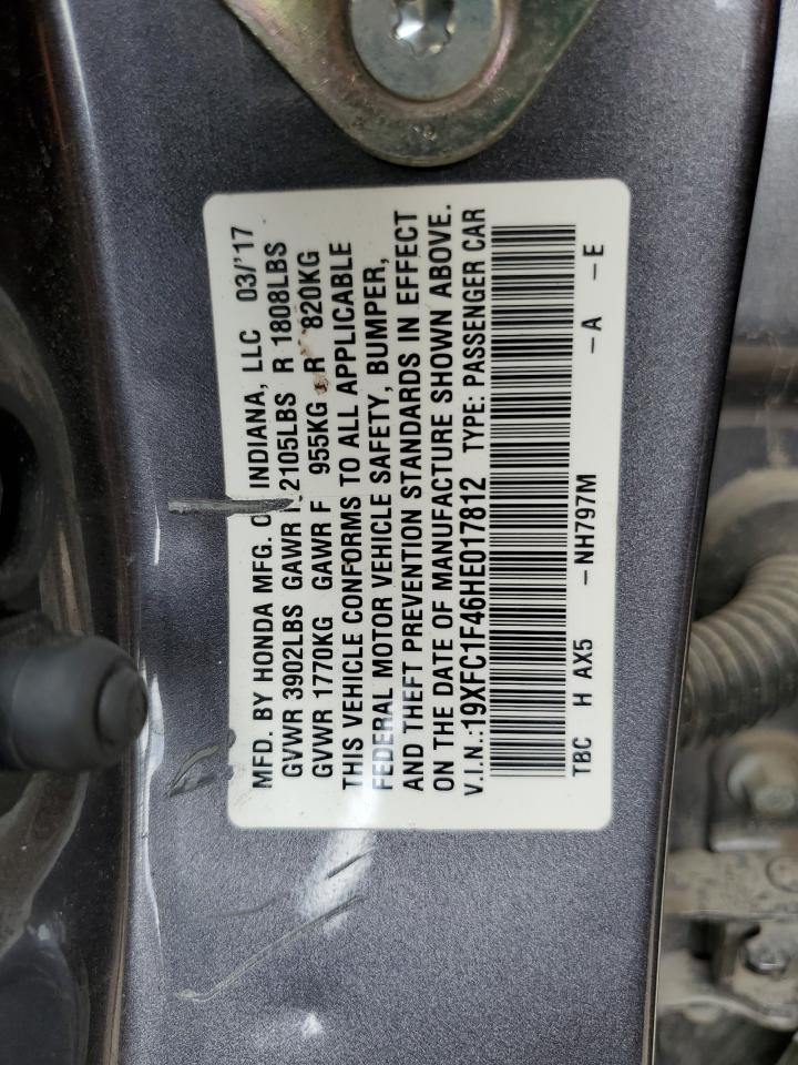 19XFC1F46HE017812 2017 Honda Civic Ex