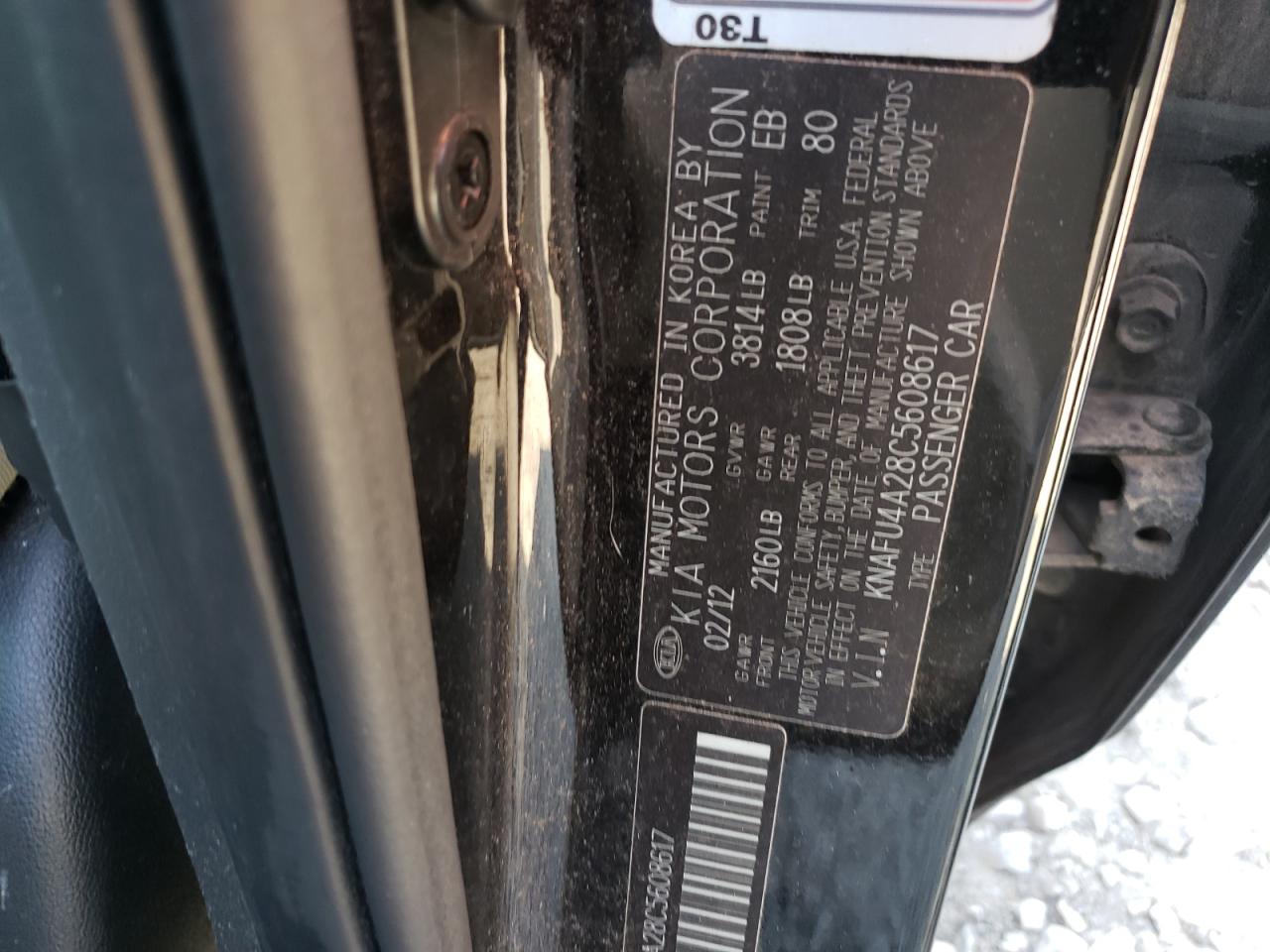 2012 Kia Forte Ex VIN: KNAFU4A28C5608617 Lot: 66903174