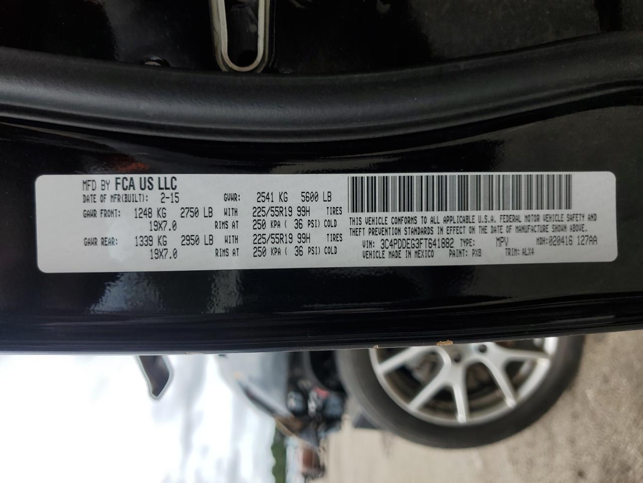 VIN 3C4PDDEG3FT641882 2015 DODGE JOURNEY no.13