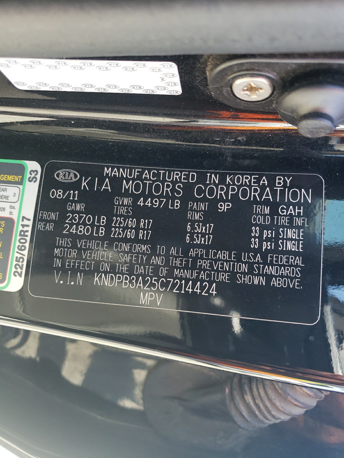 KNDPB3A25C7214424 2012 Kia Sportage Base