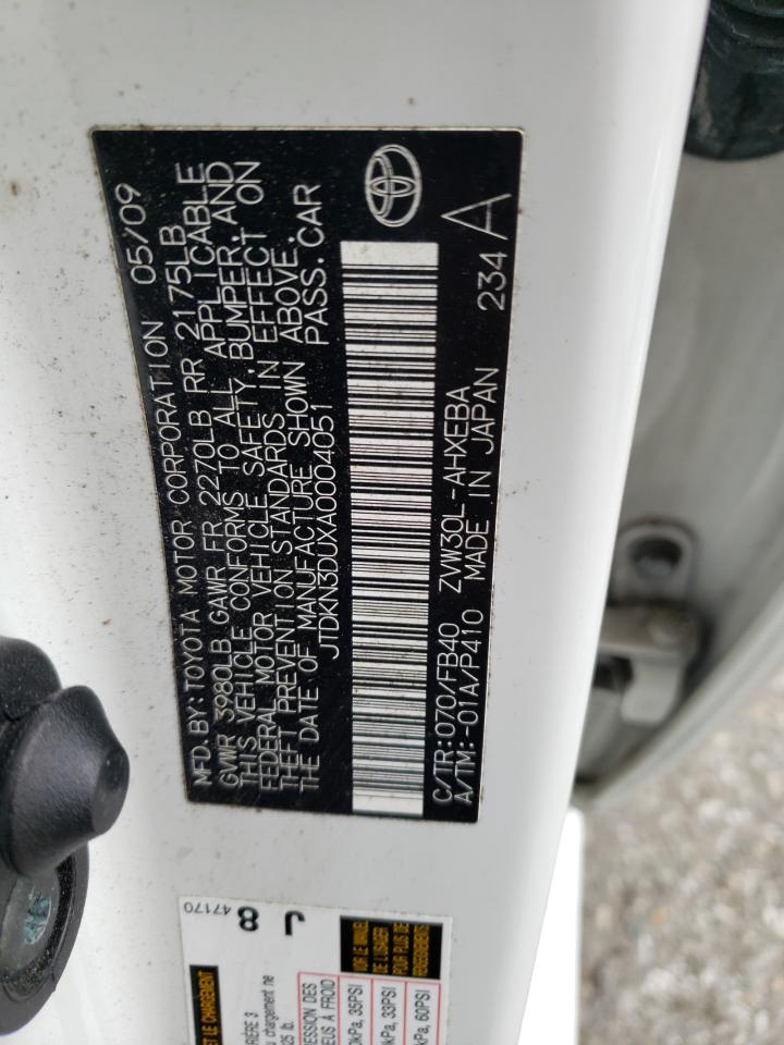 JTDKN3DUXA0004051 2010 Toyota Prius