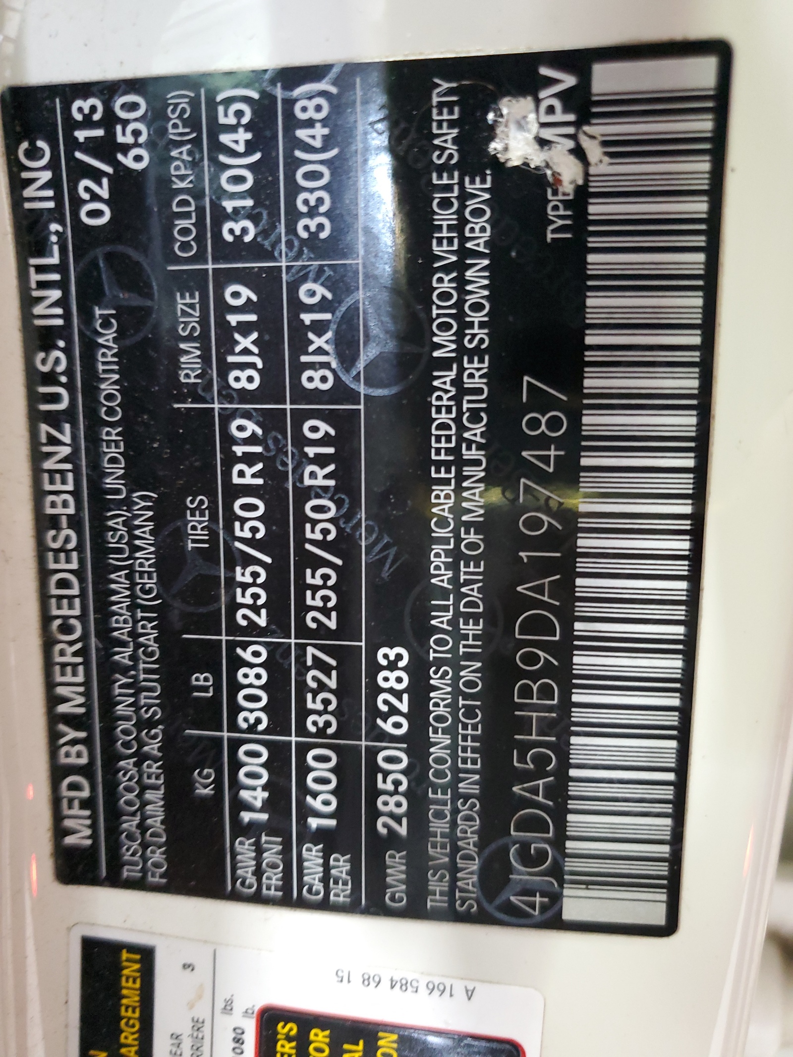 4JGDA5HB9DA197487 2013 Mercedes-Benz Ml 350 4Matic