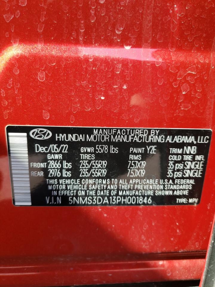 5NMS3DA13PH001846 2023 Hyundai Santa Fe Sel Premium