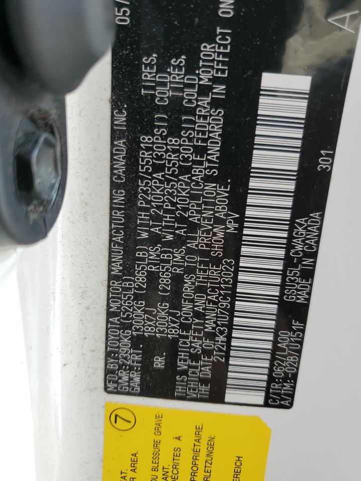 2009 Lexus Rx 350 VIN: 2T2HK31U79C113023 Lot: 67091874