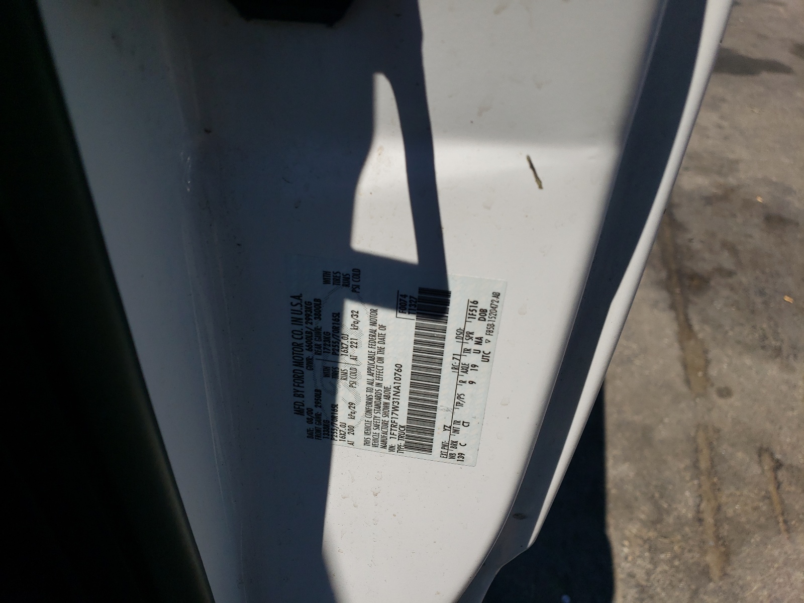 1FTRF17W31NA10760 2001 Ford F150