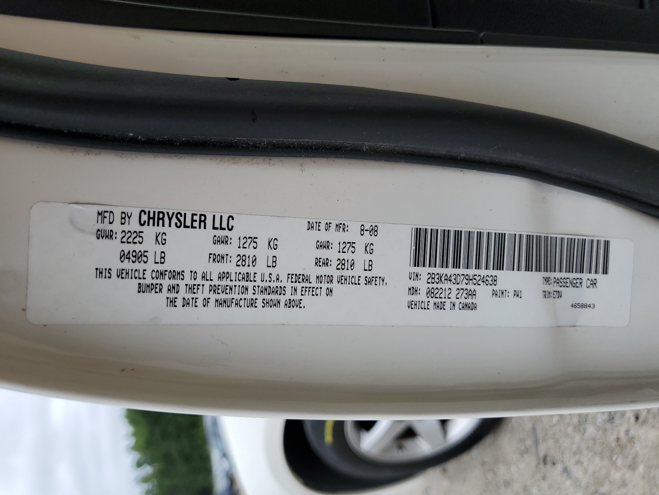 2B3KA43D79H524638 2009 Dodge Charger