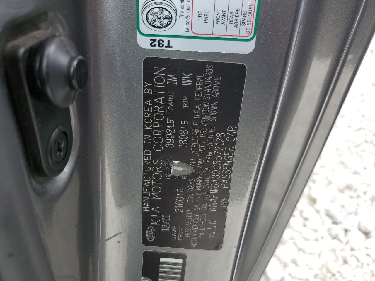 2012 Kia Forte Sx VIN: KNAFW6A30C5572128 Lot: 68099724