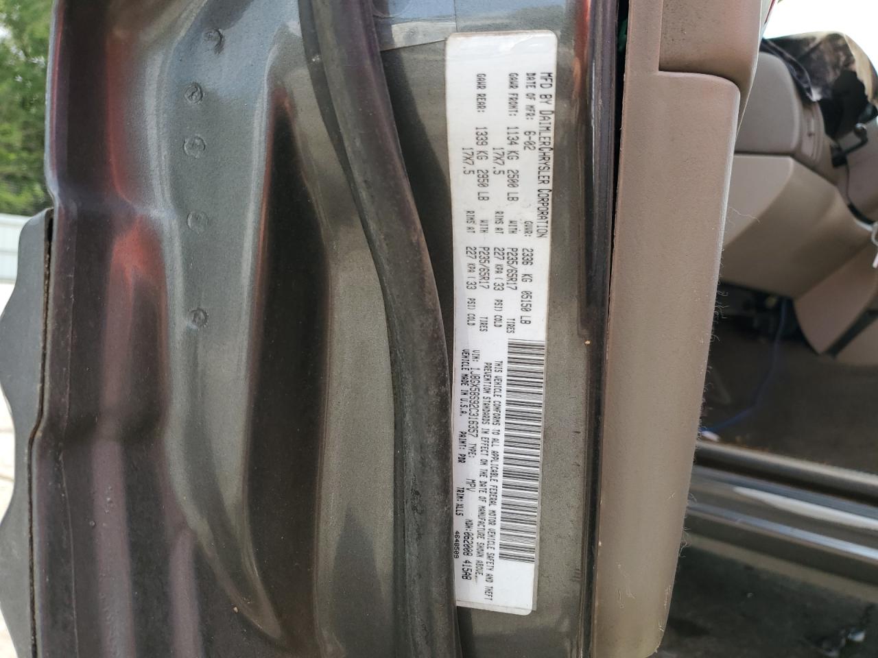 2002 Jeep Grand Cherokee Limited VIN: 1J8GX58S92C316357 Lot: 66425954