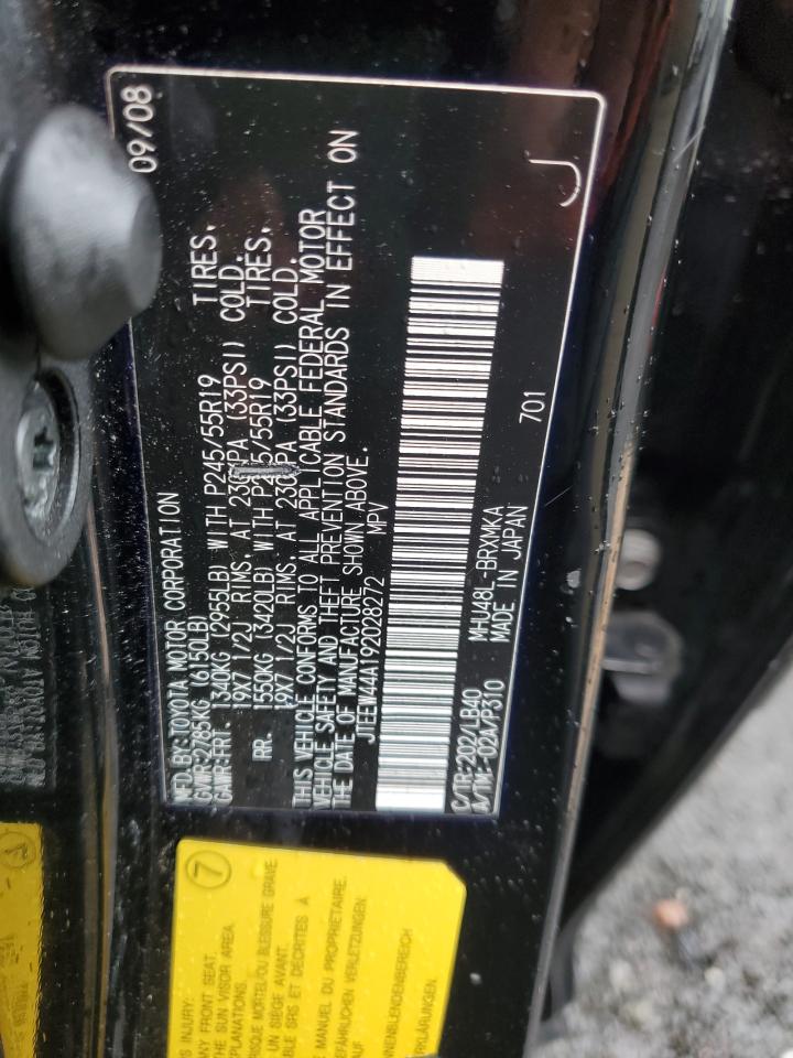 2009 Toyota Highlander Hybrid Limited VIN: JTEEW44A192028272 Lot: 66335824