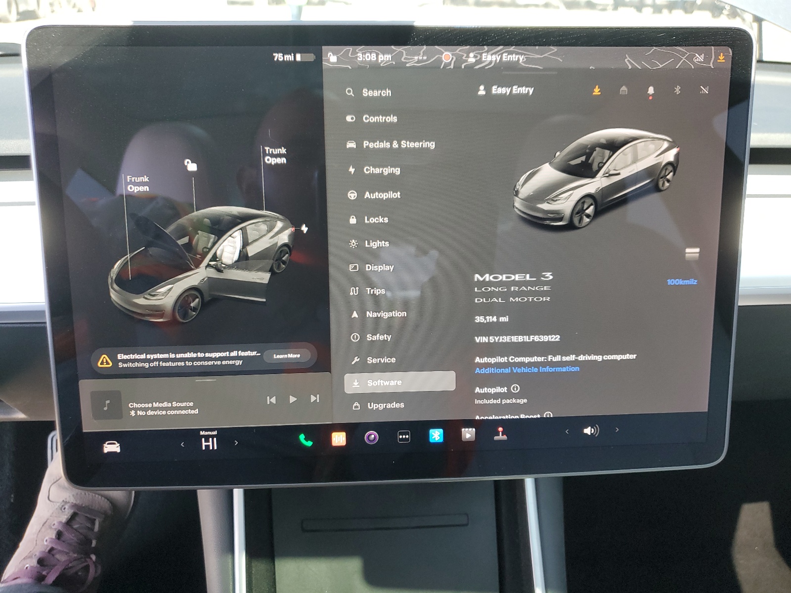 2020 Tesla Model 3 vin: 5YJ3E1EB1LF639122