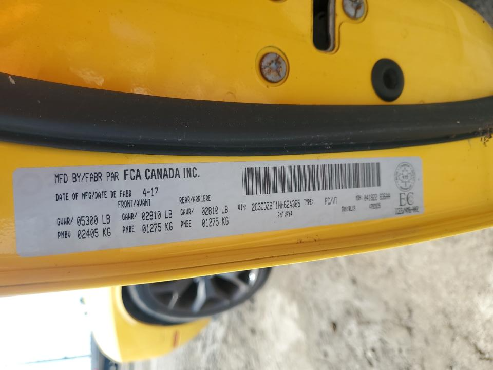 2C3CDZBT1HH624365 2017 Dodge Challenger R/T