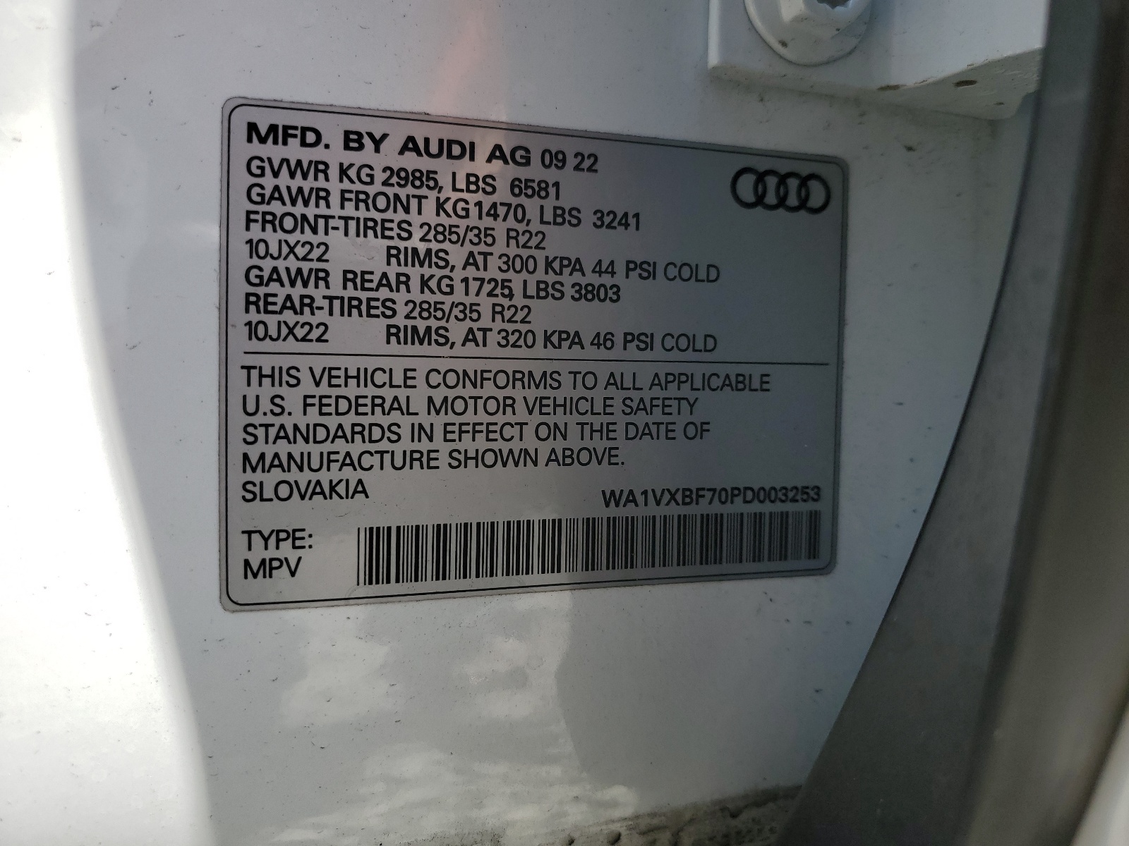 WA1VXBF70PD003253 2023 Audi Q7 Prestige