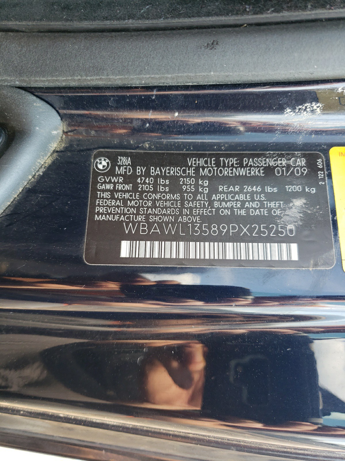 WBAWL13589PX25250 2009 BMW 328 I