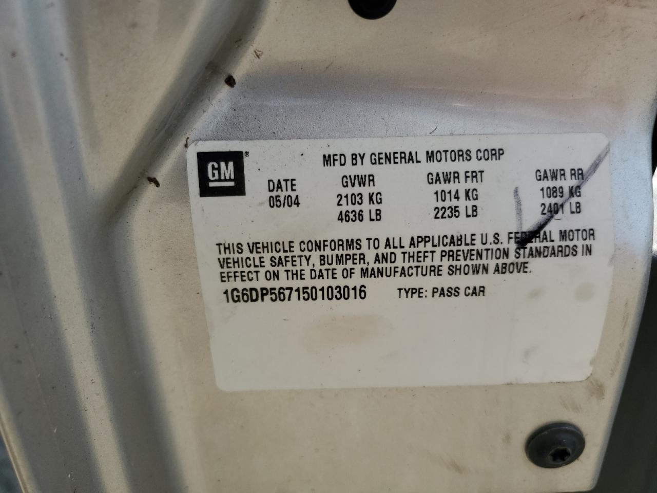 2005 Cadillac Cts Hi Feature V6 VIN: 1G6DP567150103016 Lot: 68269604