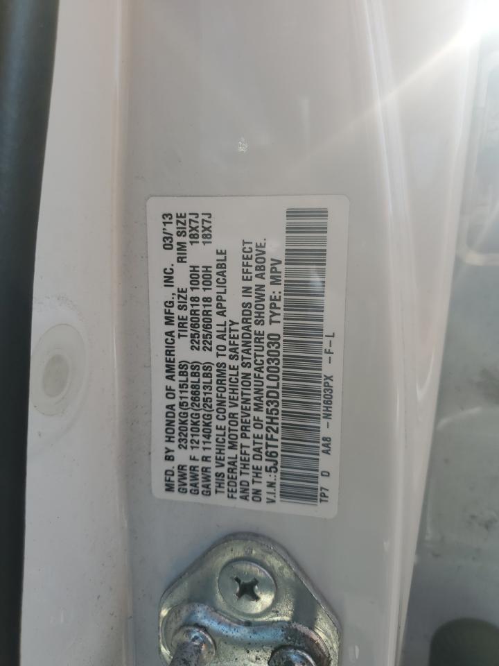 2013 Honda Crosstour Exl VIN: 5J6TF2H53DL003030 Lot: 68020724