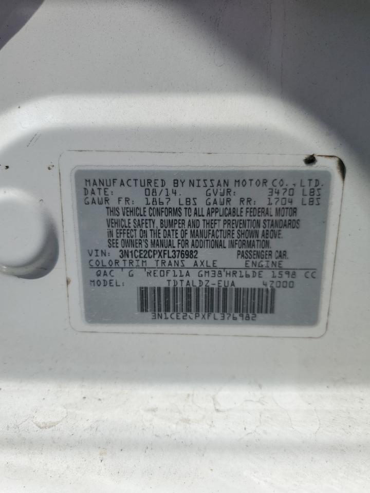 3N1CE2CPXFL376982 2015 Nissan Versa Note S