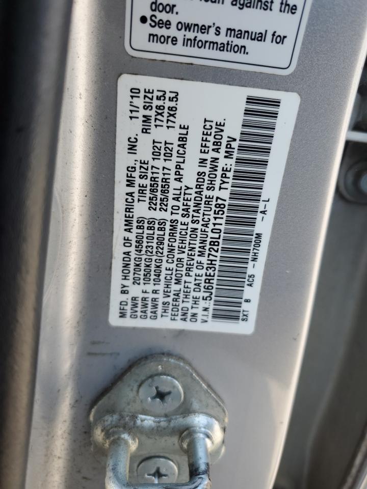 5J6RE3H72BL011587 2011 Honda Cr-V Exl