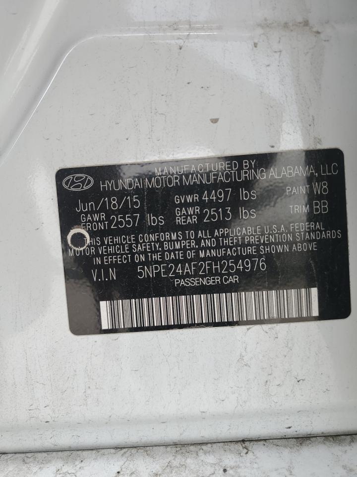 5NPE24AF2FH254976 2015 Hyundai Sonata Se