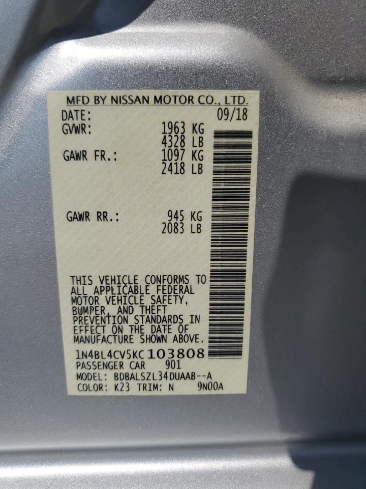 1N4BL4CV5KC103808 2019 NISSAN ALTIMA - Image 13