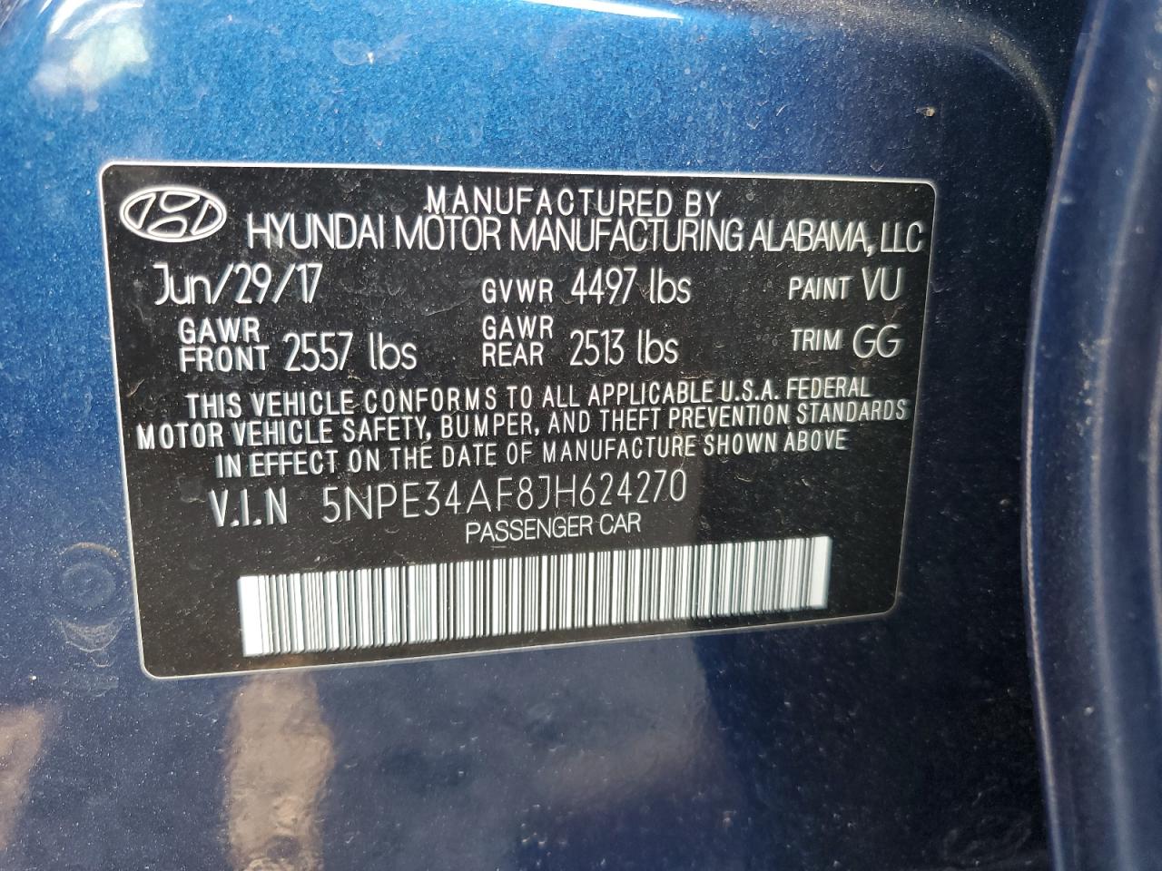 2018 Hyundai Sonata Sport VIN: 5NPE34AF8JH624270 Lot: 66300054