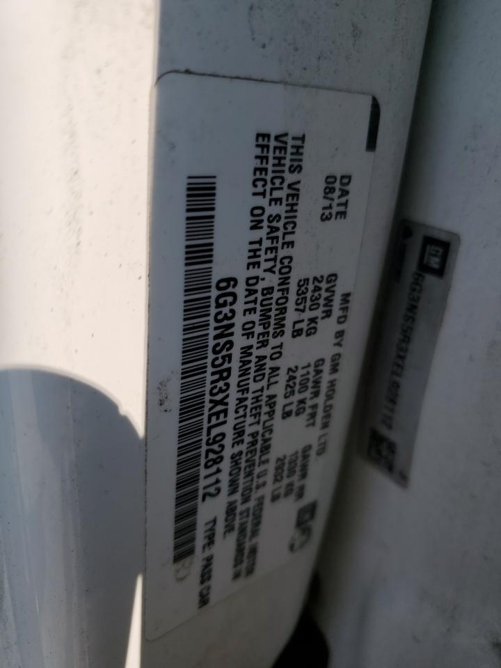 2014 Chevrolet Caprice Police VIN: 6G3NS5R3XEL928112 Lot: 67406554