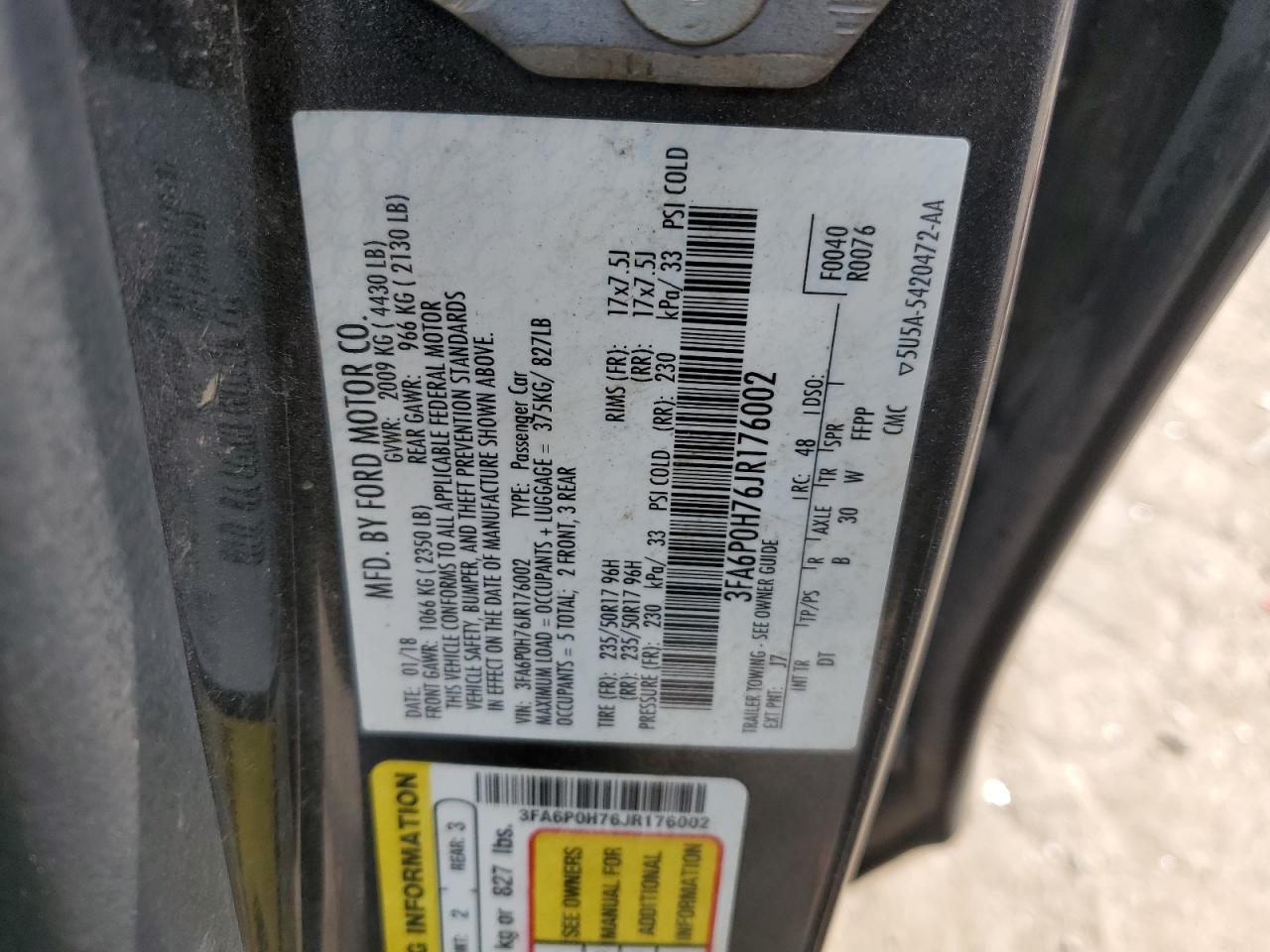 3FA6P0H76JR176002 2018 Ford Fusion Se 3FA6P0H76JR176002 2018 Ford Fusion Se