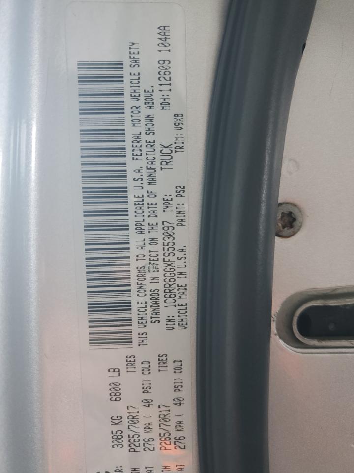 2015 Ram 1500 Slt VIN: 1C6RR6GGXFS553097 Lot: 66982164