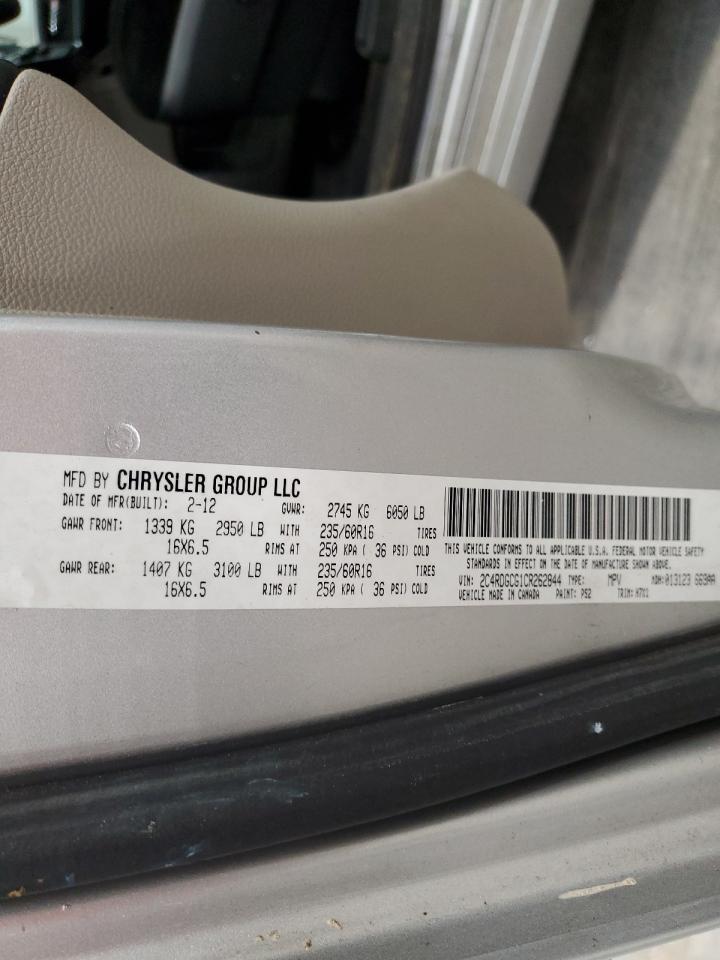 2C4RDGCG1CR262844 2012 Dodge Grand Caravan Sxt