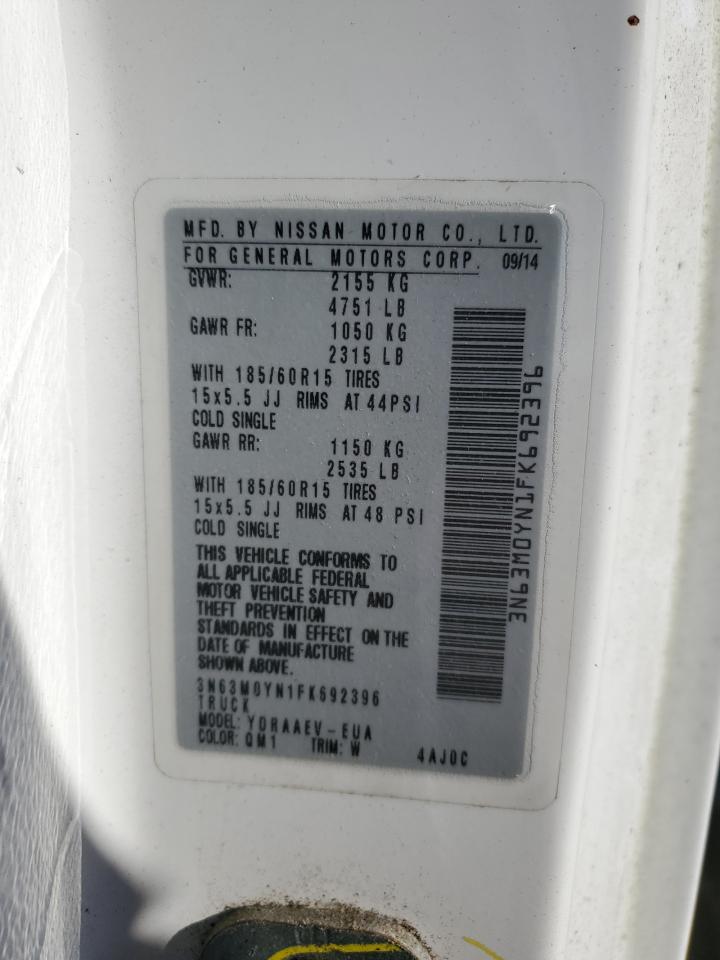 2015 Chevrolet City Express Ls VIN: 3N63M0YN1FK692396 Lot: 67103624