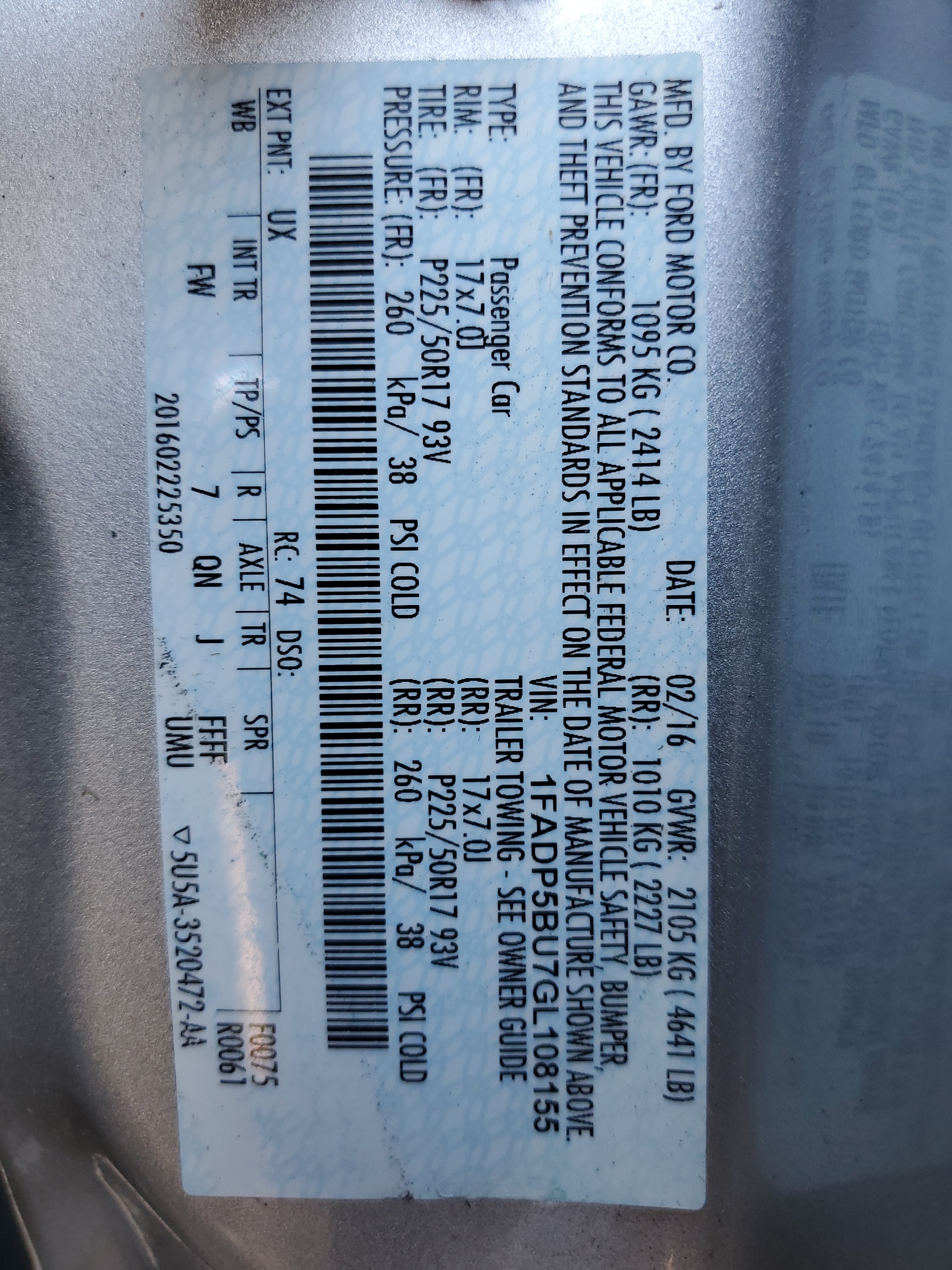 1FADP5BU7GL108155 2016 Ford C-Max Sel