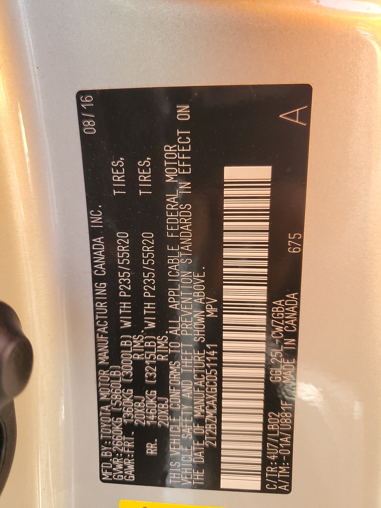 2T2BZMCAXGC051141 2016 Lexus Rx 350 Base