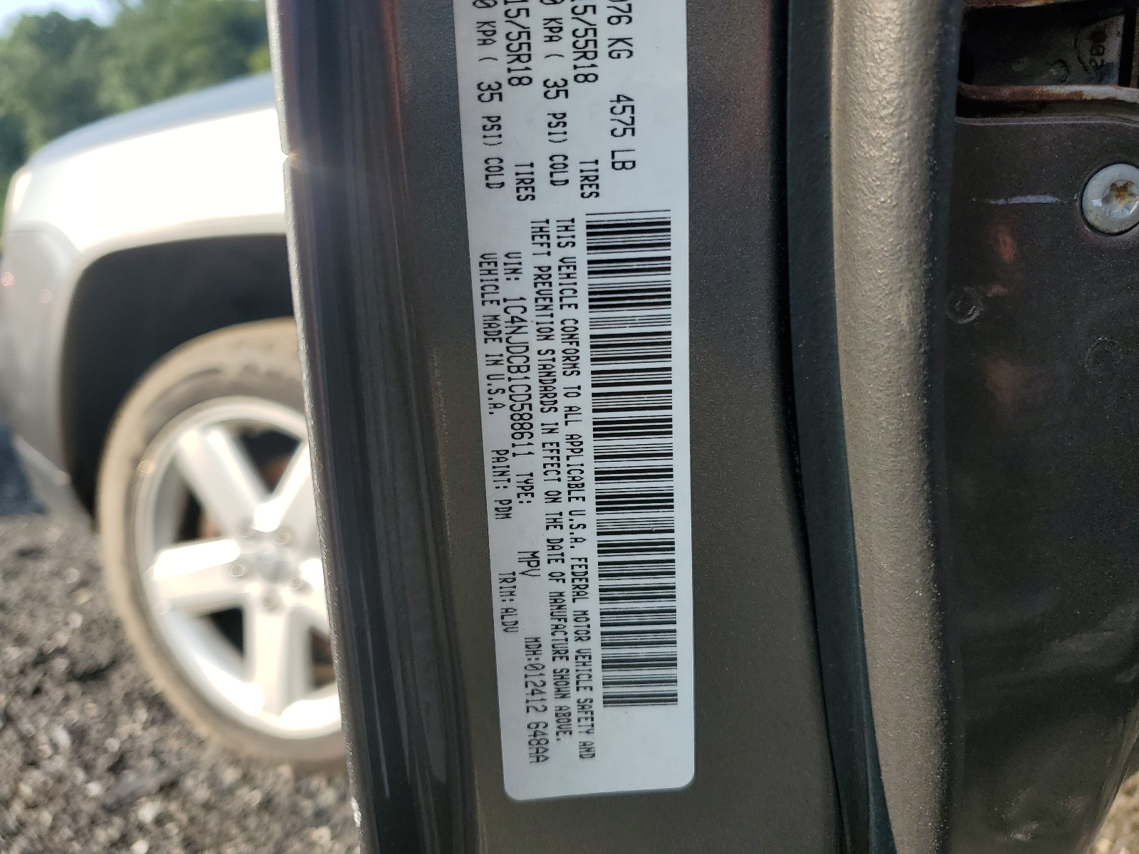 1C4NJDCB1CD588611 2012 Jeep Compass Limited