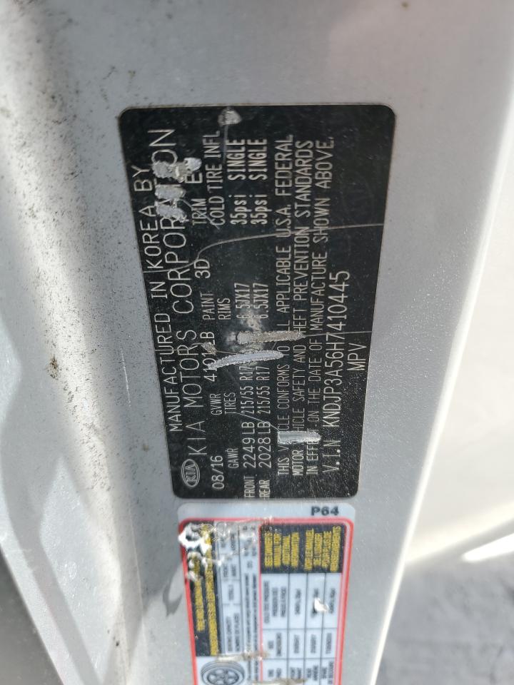 2017 Kia Soul + VIN: KNDJP3A56H7410445 Lot: 67193224