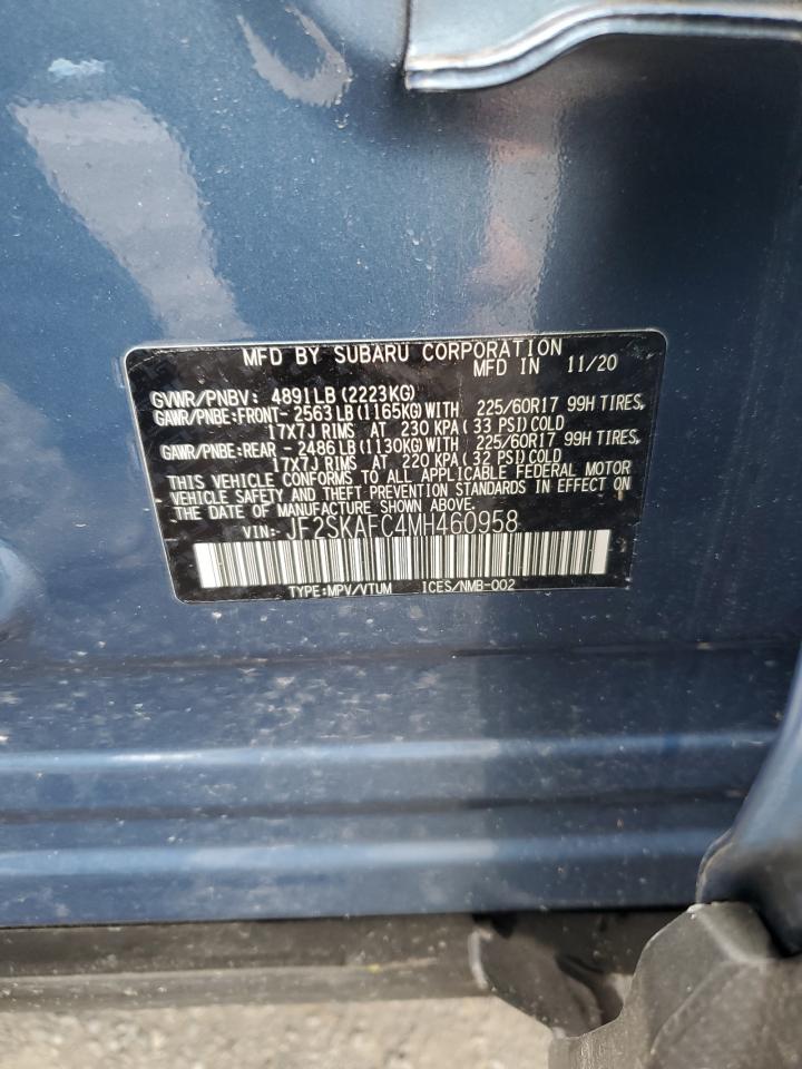 2021 Subaru Forester Premium VIN: JF2SKAFC4MH460958 Lot: 66009094