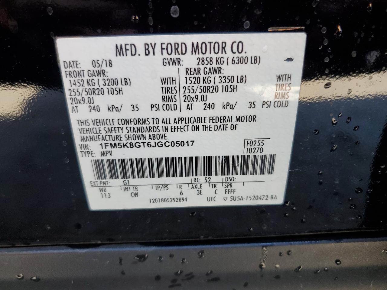 1FM5K8GT6JGC05017 2018 FORD EXPLORER - Image 14