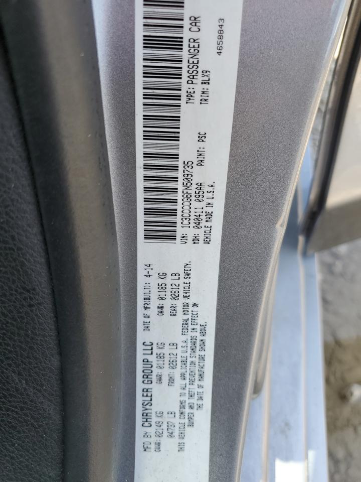 2015 Chrysler 200 C VIN: 1C3CCCCG6FN509735 Lot: 65395364