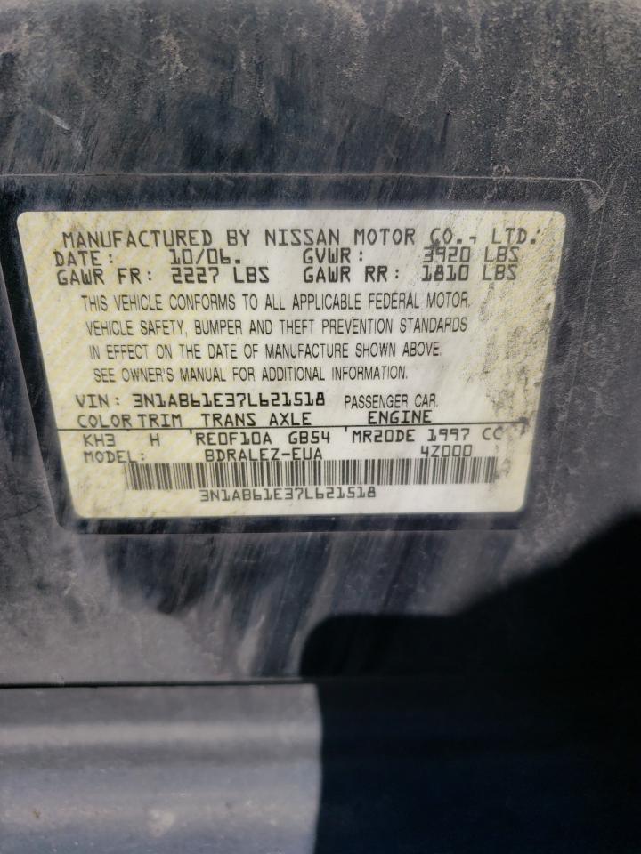 3N1AB61E37L621518 2007 Nissan Sentra 2.0