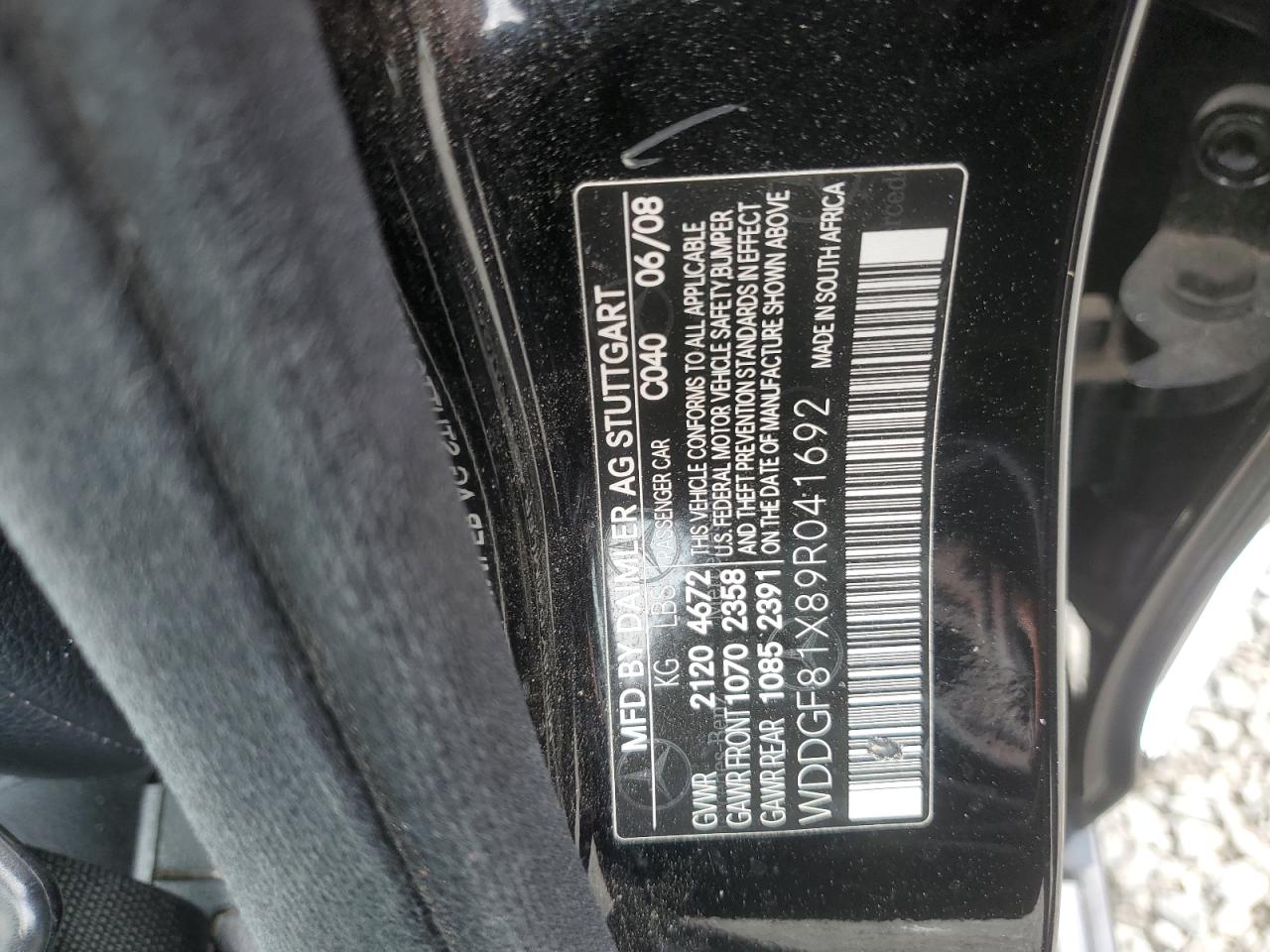 2009 Mercedes-Benz C 300 4Matic VIN: WDDGF81X89R041692 Lot: 67779064