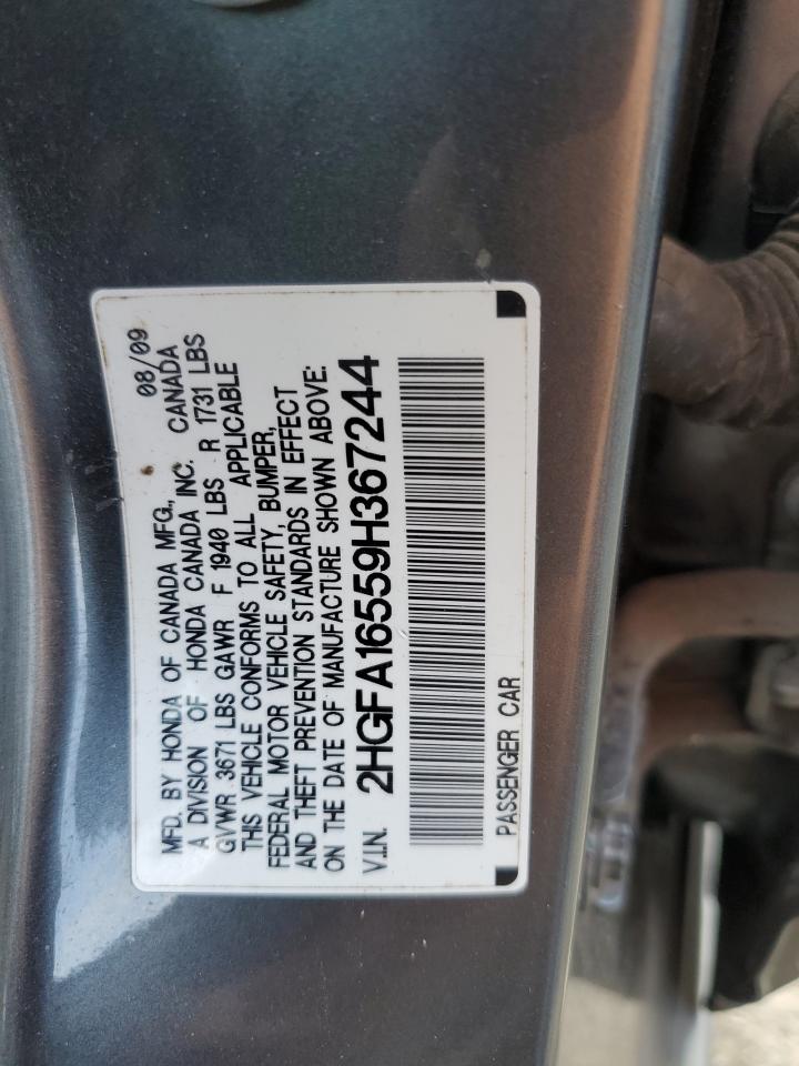 2HGFA16559H367244 2009 Honda Civic Lx