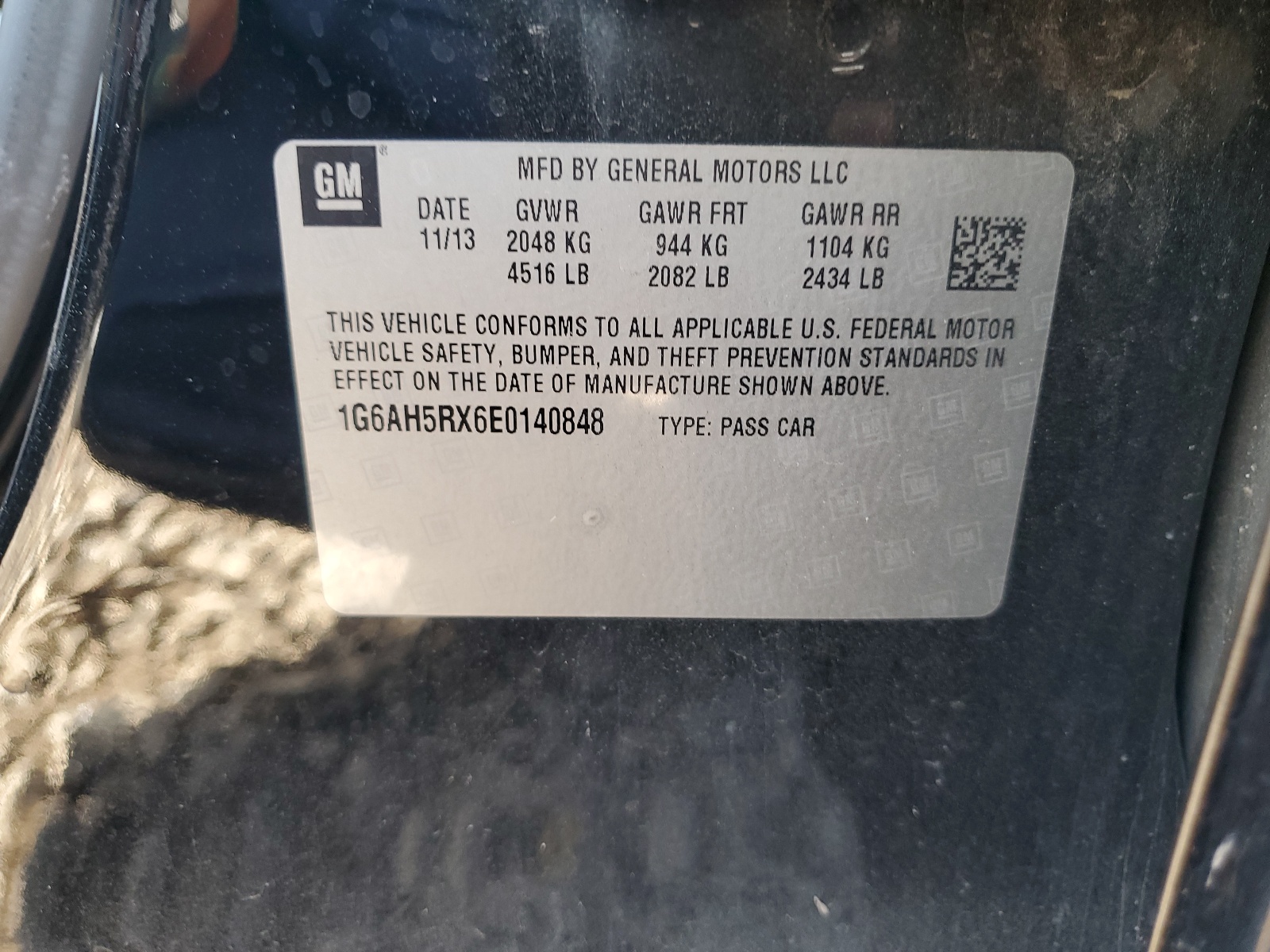 1G6AH5RX6E0140848 2014 Cadillac Ats Luxury