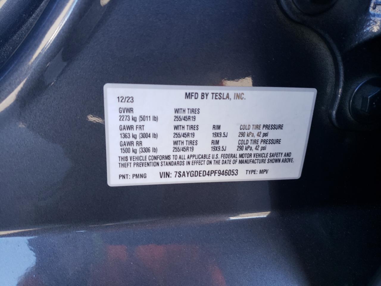 2023 Tesla Model Y VIN: 7SAYGDED4PF946053 Lot: 67570644