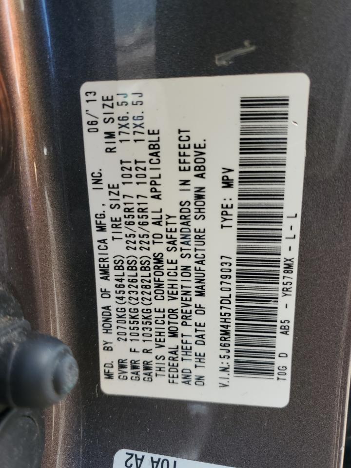 2013 Honda Cr-V Ex VIN: 5J6RM4H57DL079037 Lot: 68818904