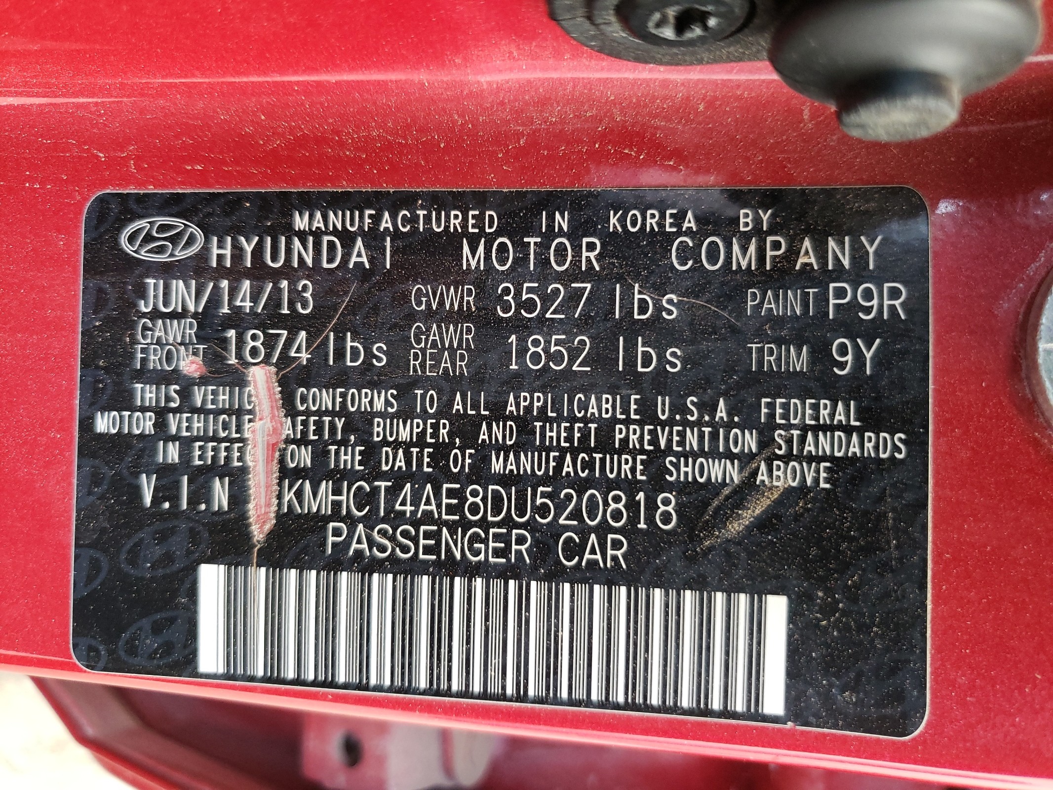 KMHCT4AE8DU520818 2013 Hyundai Accent Gls