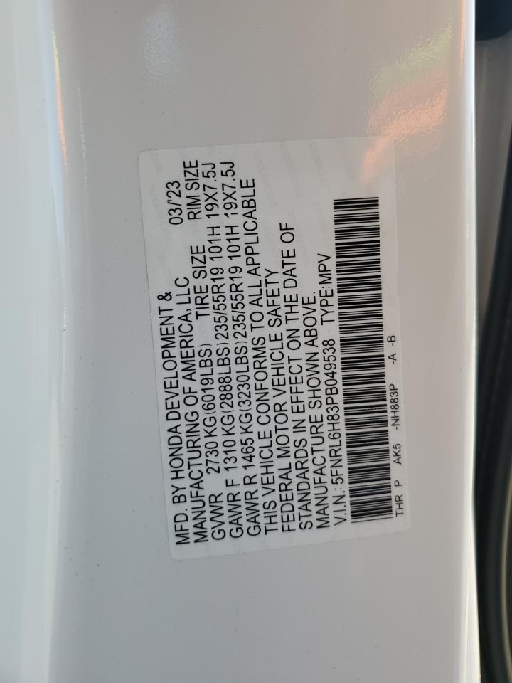 5FNRL6H83PB049538 2023 HONDA ODYSSEY - Image 13