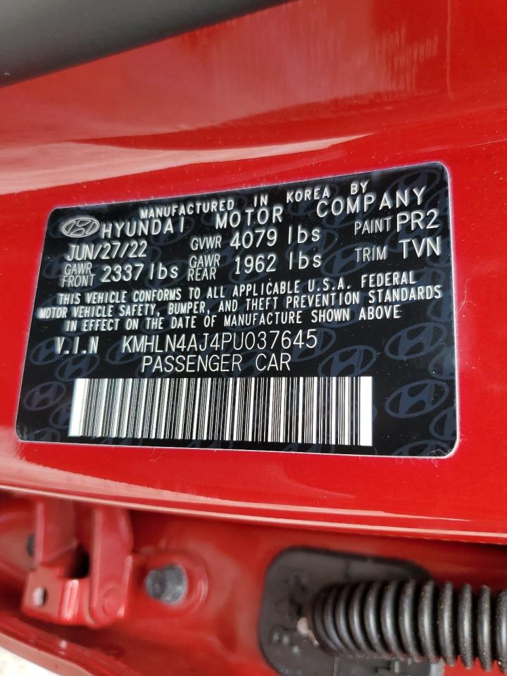 2023 Hyundai Elantra Limited VIN: KMHLN4AJ4PU037645 Lot: 68065434