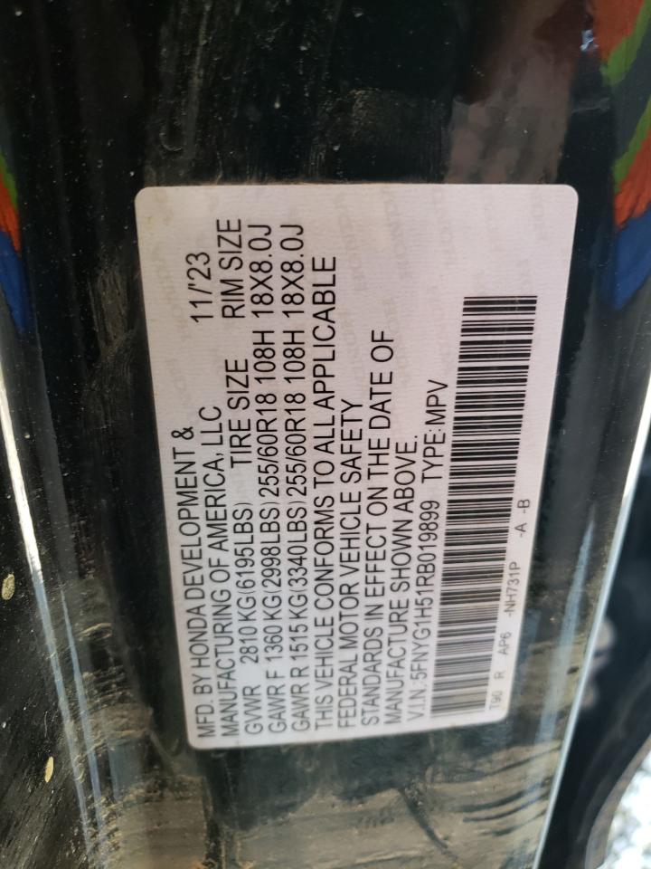 2024 Honda Pilot Exl VIN: 5FNYG1H51RB019899 Lot: 68368024