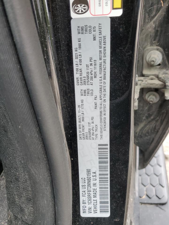 2021 Ram 1500 Big Horn/Lone Star VIN: 1C6SRFBT3MN601590 Lot: 67755674