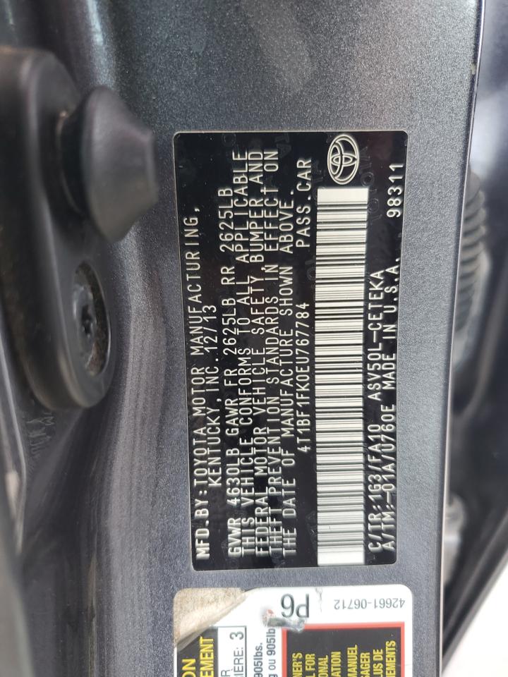 4T1BF1FK0EU767784 2014 Toyota Camry L