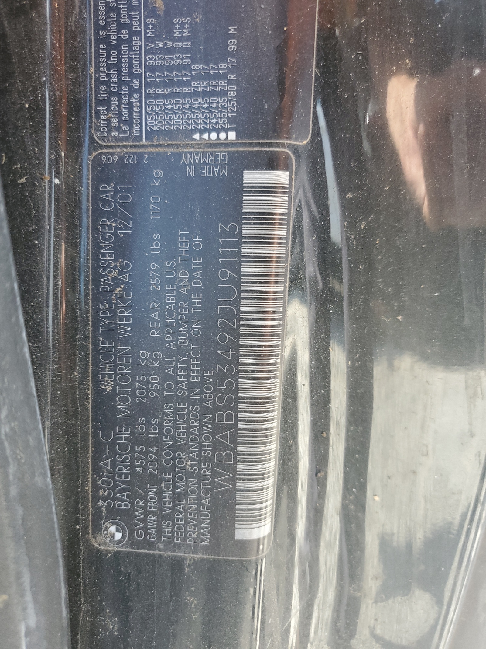 WBABS53492JU91113 2002 BMW 330 Ci