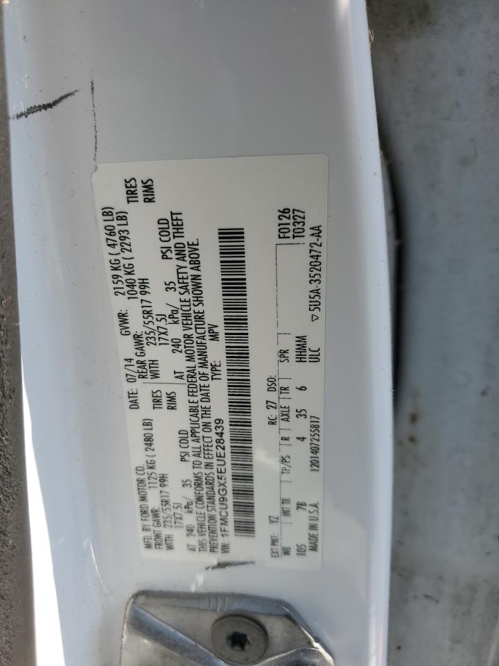 2014 Ford Escape Se VIN: 1FMCU9GX5EUE28439 Lot: 67147964